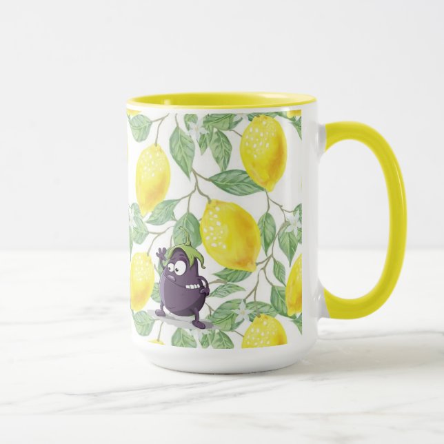 Eggplant Lost in a Lemon Tree 15 oz Combo Mug (Right)