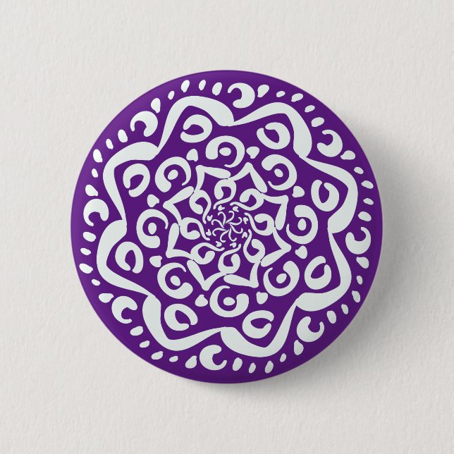 Eggplant Mandala 6 Cm Round Badge (Front)