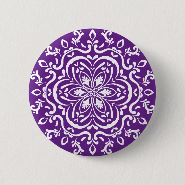 Eggplant Mandala 6 Cm Round Badge (Front)