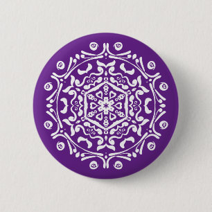 Eggplant Mandala 6 Cm Round Badge