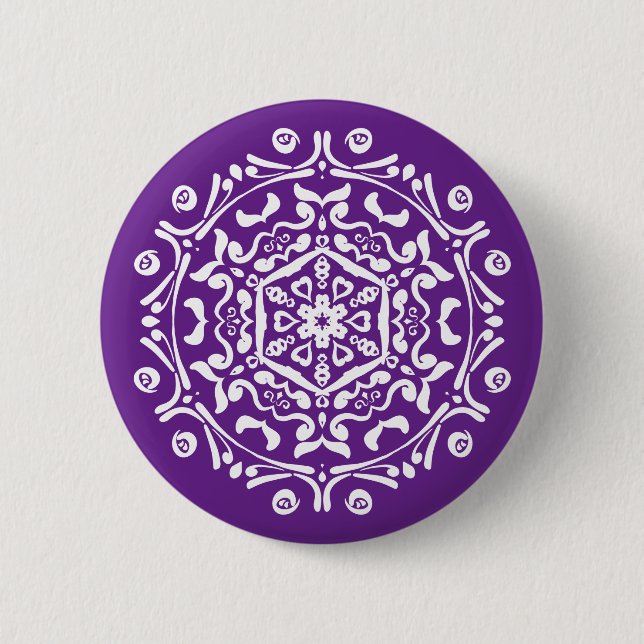 Eggplant Mandala 6 Cm Round Badge (Front)