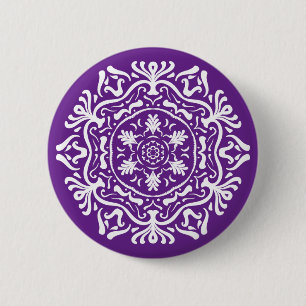 Eggplant Mandala 6 Cm Round Badge