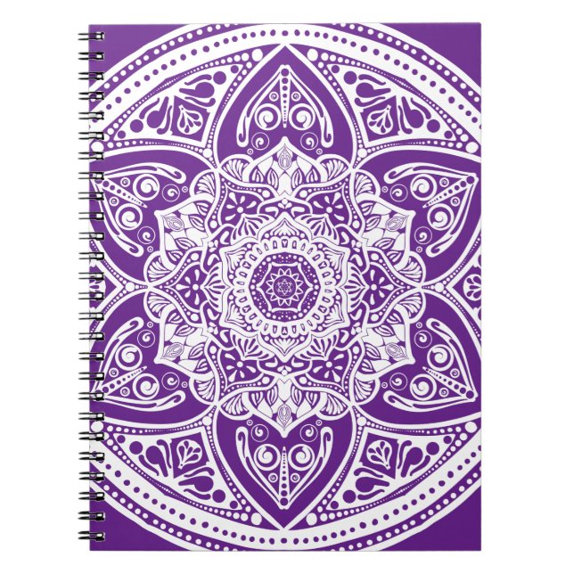 Eggplant Mandala Notebook (Front)