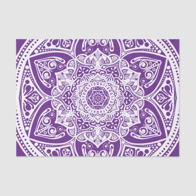 Eggplant Mandala Tissue Paper (Front)