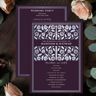 Eggplant Mediaeval Silver Sword Royal Wedding Programme