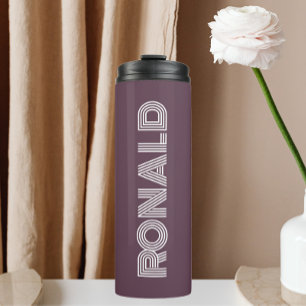 Eggplant Modern Typography Personalised Thermal Tumbler