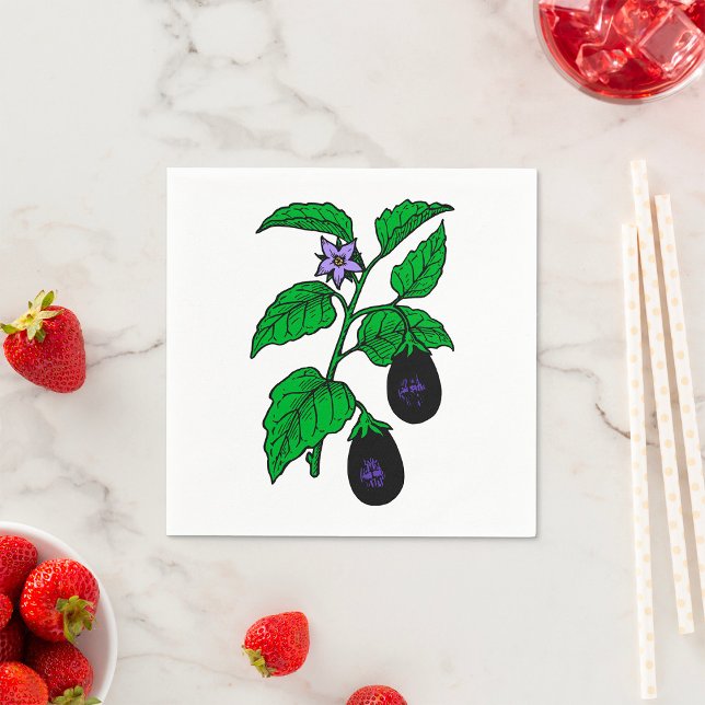 Eggplant Paper Napkins (Creator Uploaded)
