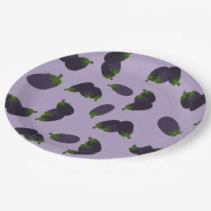Eggplant Paper Plate