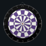 Eggplant Purple Black And White Dartboard<br><div class="desc">Eggplant Purple Black And White Dart Board</div>