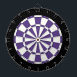 Eggplant Purple Black And White Dartboard<br><div class="desc">Eggplant Purple Black And White Dart Board</div>