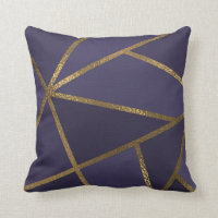 Eggplant Purple Gold Bronze Geometric Glam Chic