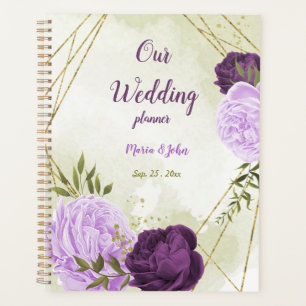 Eggplant purple lilac flowers greenery planner