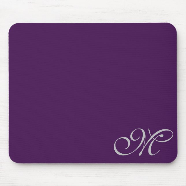 Eggplant Purple or Choose Your Colour Mouse Mat (Front)