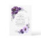 Eggplant Purple Peony and Greenery Silver Wedding