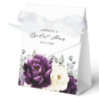 Eggplant Purple Plum Ivory White Floral Wedding