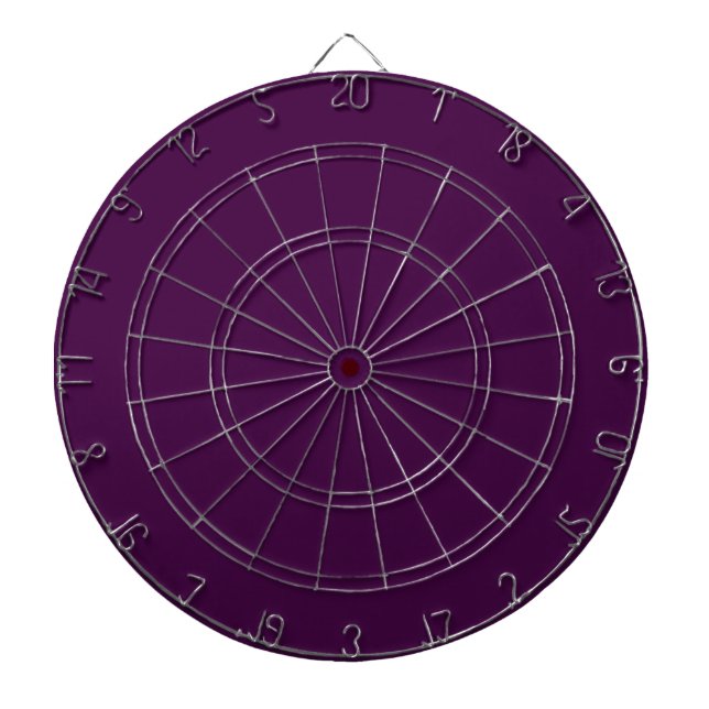 Eggplant Purple Solid Colour Dartboard (Front)