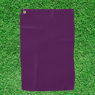 Eggplant Purple Solid Colour Golf Towel