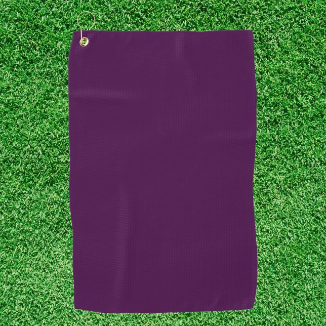Eggplant Purple Solid Colour Golf Towel (Creator Uploaded)