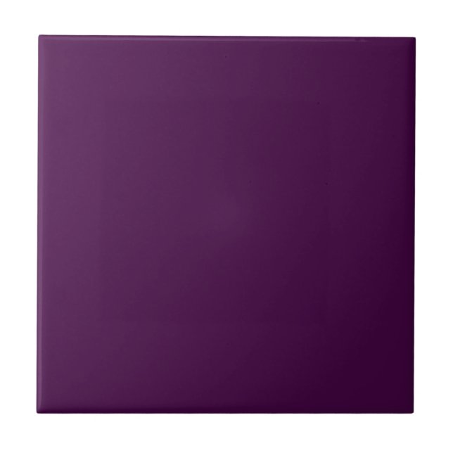 Eggplant Purple Solid Colour Tile (Front)