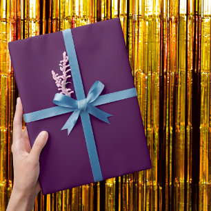 Eggplant Purple Solid Colour Wrapping Paper