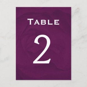 Eggplant Rose Table Number Part of Set of 12 Postcard