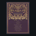 Eggplant Royal Mediaeval Sword Wedding Program Programme<br><div class="desc">Elegant and modern wedding design inspired by the mediaeval fantasy genre. Design is not real foil. You can customise this further by clicking on the "PERSONALIZE" button. Matching Items in our shop for a complete party theme.</div>