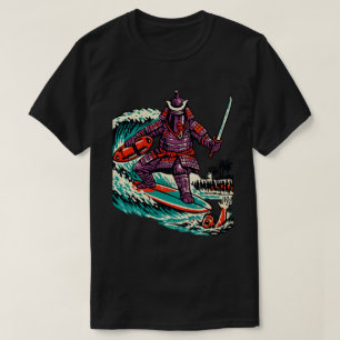 Eggplant Samurai Surf Rescue — Vintage Summer Hero T-Shirt