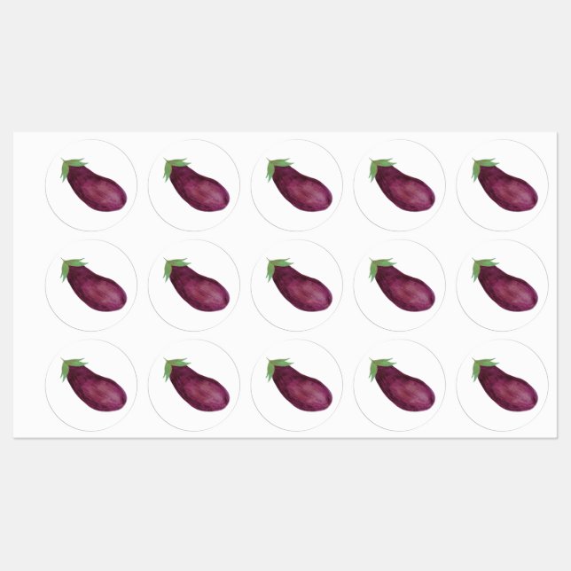 Eggplant Stickers (Sheet)