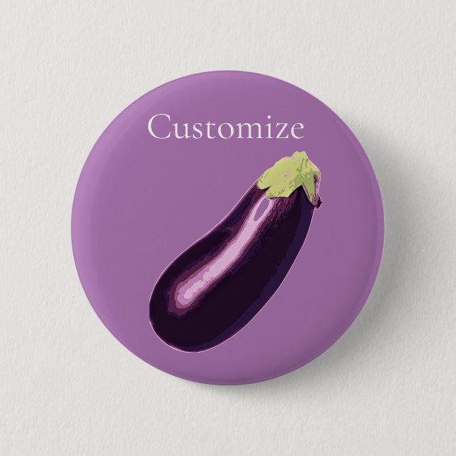 Eggplant Thunder_Cove  6 Cm Round Badge (Front)