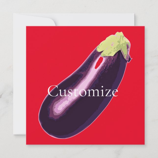 Eggplant Thunder_Cove  Invitation (Front)