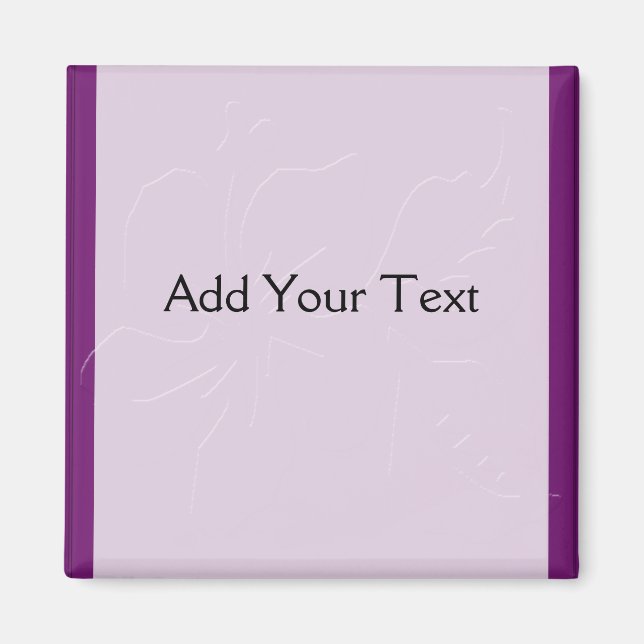 Eggplant Tone on Tone Hibiscus Magnet (Front)