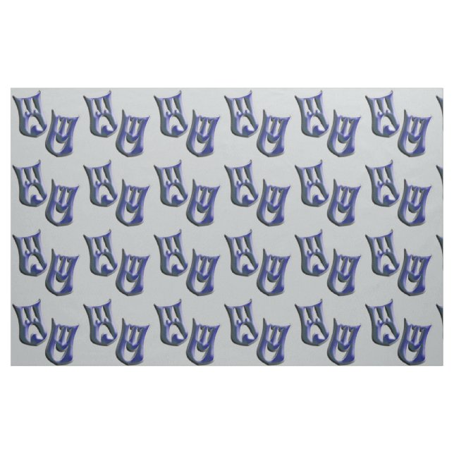Eggplant Tragedy and Comedy Masks Fabric (Yard)