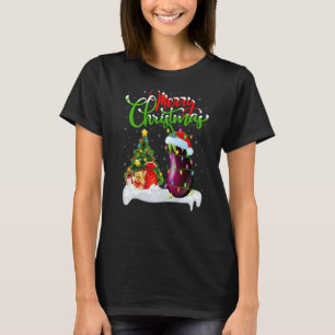 Eggplant Xmas Decorations Santa Eggplant Christma T-Shirt