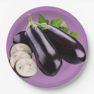 eggplants paper plate