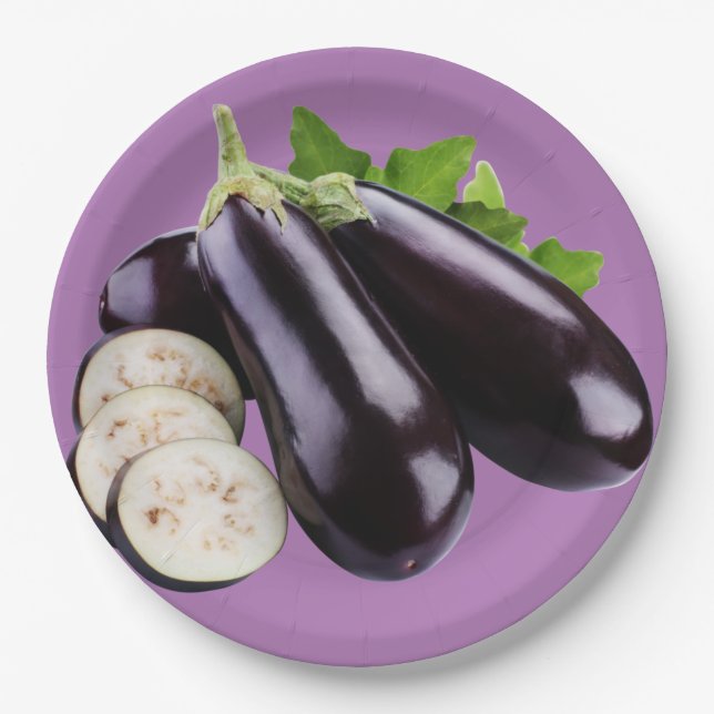 eggplants  paper plate (Front)