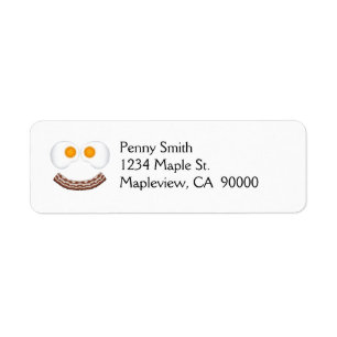 Eggs and Bacon Grin Address Label