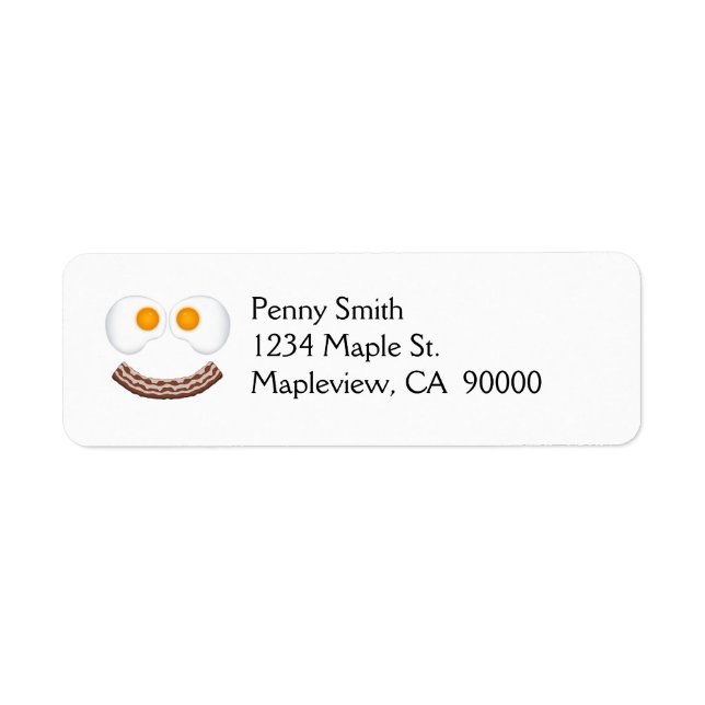 Eggs and Bacon Grin Address Label (Front)