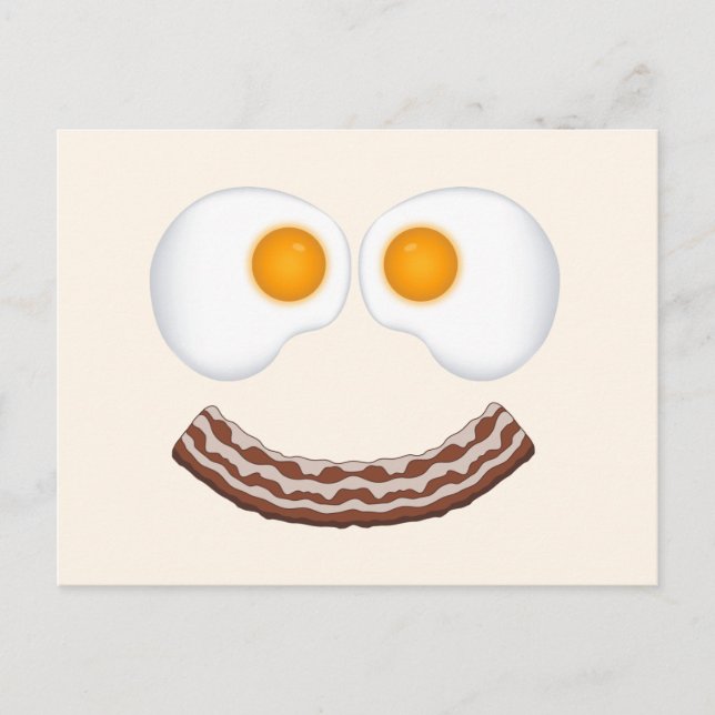 Eggs and Bacon Grin Postcard (Front)
