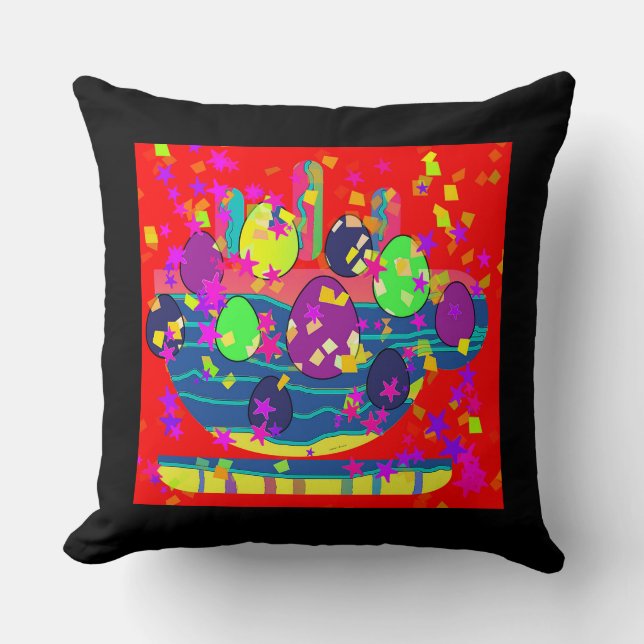 Eggs And Coffee Fun  Cushion (Front)
