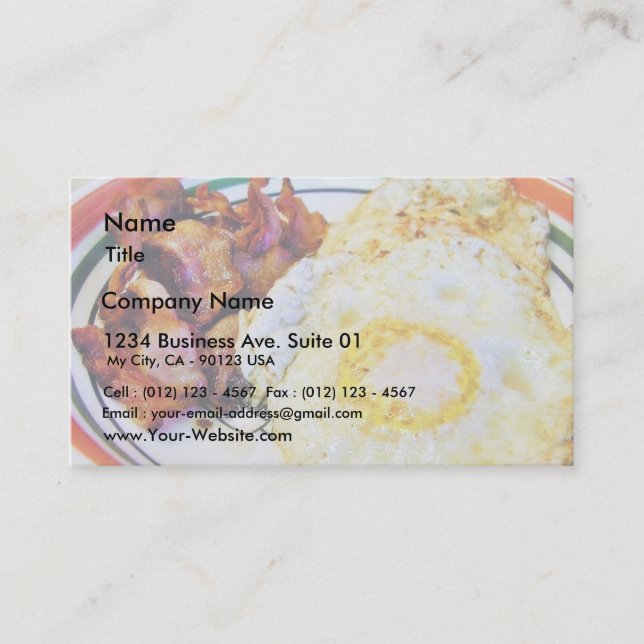 Eggs Bacon Breakfast Business Card (Front)