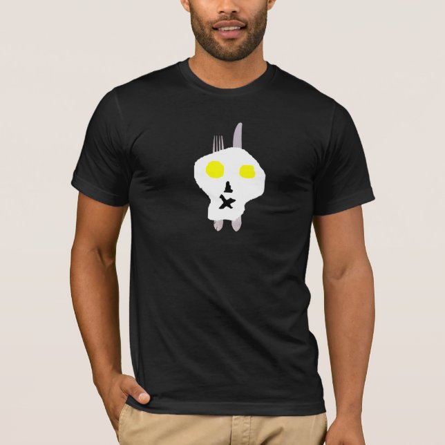 Eggs Bacon Skull Tee Shirt (Front)