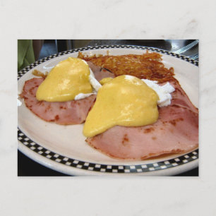 eggs benedict postcard