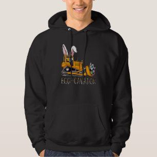 Eggs Cavator Bunny Tractor Leopard Eggs Happy East Hoodie