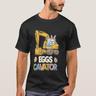 Eggs-Cavator Easter Bunny Excavator Toddler Boys E T-Shirt