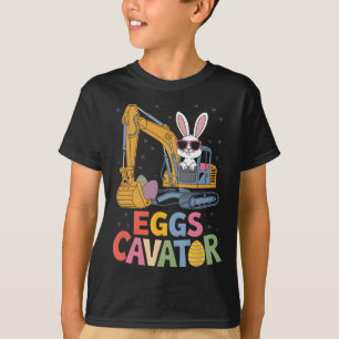 Eggs-cavator Easter Bunny Excavator Toddler Boys E T-Shirt