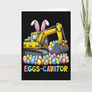 Eggs-cavator Easter Day Excavator Toddler Boys Eas Card