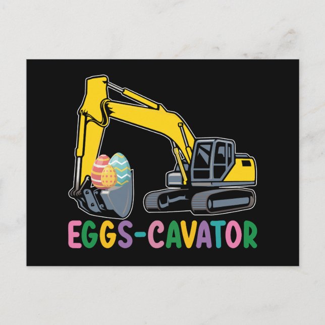 Eggs Cavator Easter Egg Hunt Excavator Postcard (Front)