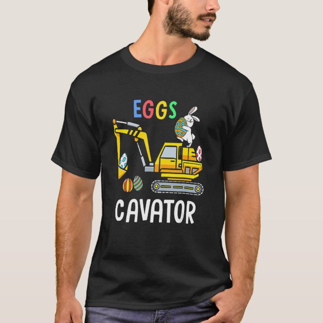 Eggs Cavator Happy Easter Bunny Cute Boys Girls Ki T-Shirt (Front)