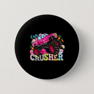 Eggs Crusher Easter Day Monster Truck Kids Spring 6 Cm Round Badge
