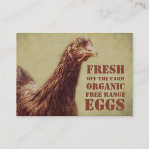 EGGS - Farm Fresh Free Range Organic Egg Farmer Business Card